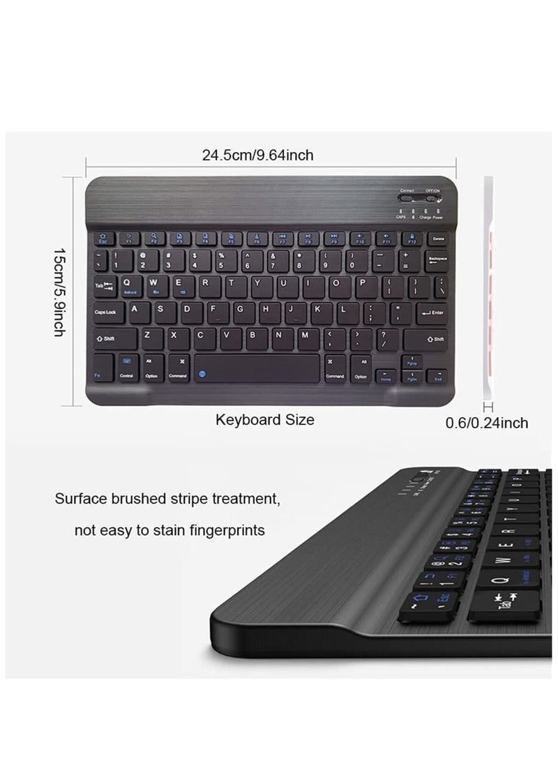 Rechargeable Bluetooth Keyboard and Mouse Combo Ultra-Slim Portable Compact Wireless Mouse Keyboard Set for Android Windows Tablet Cell Phone iPhone iPad Pro Air Mini - Image 3