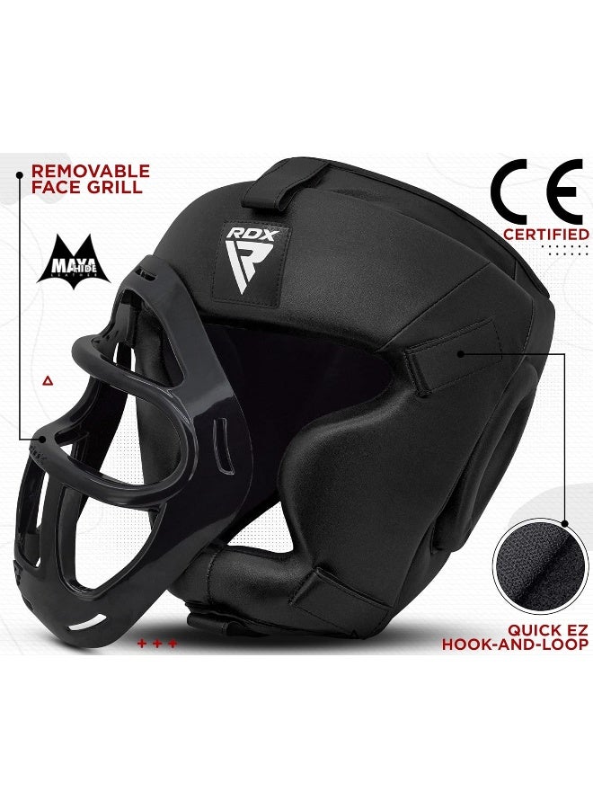 RDX Pro Head Guard Boxing MMA Muay Thai, Removable Face Grill, Headgear Sparring Grappling Martial Arts, Full Face Protection, Kickboxing Taekwondo Karate BJJ Training Helmet, Ear Nose Mouth Protector - Image 2