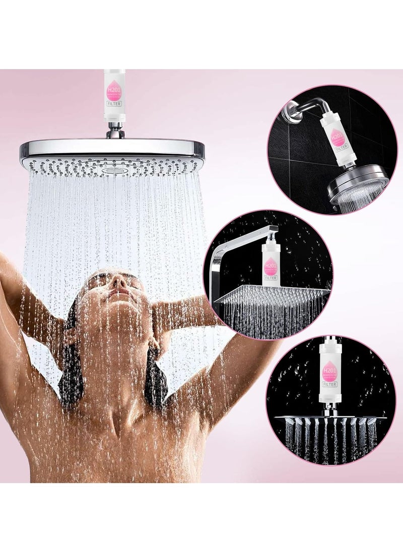 H201 Shower Soaker, Vitamin C Shower Head Filter, Hard Water Softener, Chlorine and Fluoride Shower Filter, Water Purification Filter Shower Head with Beads, Healthy Skin, Easy Install  - Image 4