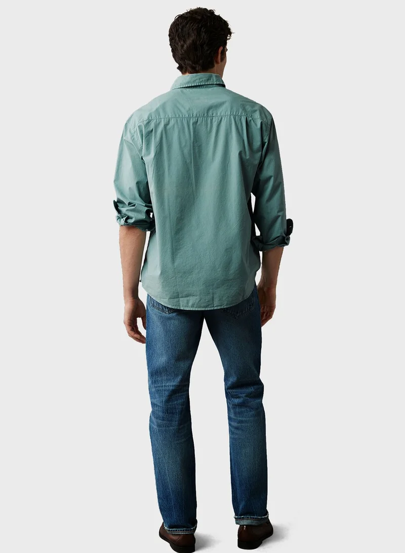 امريكان ايجل Poplin Button-Up Shirt