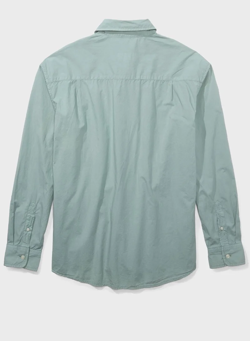 امريكان ايجل Poplin Button-Up Shirt