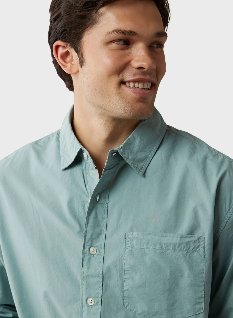 امريكان ايجل Poplin Button-Up Shirt