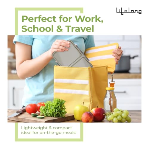 Lifelong Lunch Box for Office Use | Tiffin Box for School & Work |2 Compartment Stainless Steel Tiffin Box| 700ml Leak-Proof Insulated Lunch Boxes for Kids & Adults(LLBLB02,Light Green) - Image 4