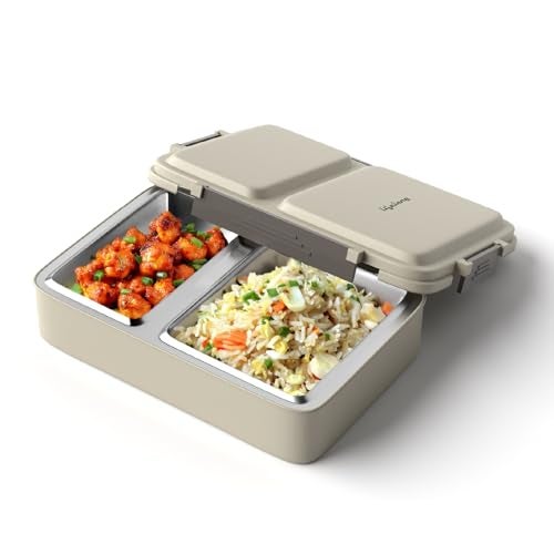 Lifelong Lunch Box for Office Use | Tiffin Box for School & Work |2 Compartment Stainless Steel Tiffin Box| 700ml Leak-Proof Insulated Lunch Boxes for Kids & Adults(LLBLB02,Light Green) - Image 1