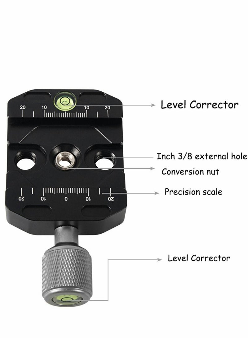 KASTWAVE 50mm Quick Release Clamp with Arca Swiss Style for Tripod Ballhead Aluminium Universal Quick-Change Seat, Monopod Head, Plate - Image 2