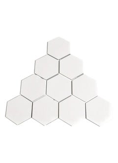 Graffiti Resin Plain Mdf Wooden Board Hexagonal Shape 10 Pieces for Wall DIY Artworks Size 15 * 13 CM  - Image 1