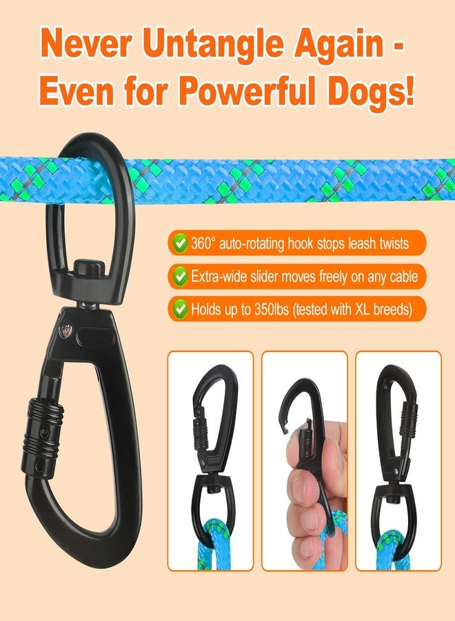 Kynara 100ft Dog Leash, Long Leash for Dogs Outside, Dog Tie Out Cable, Lead for Camping, Tether for Yard, Line (Blue) - Image 4
