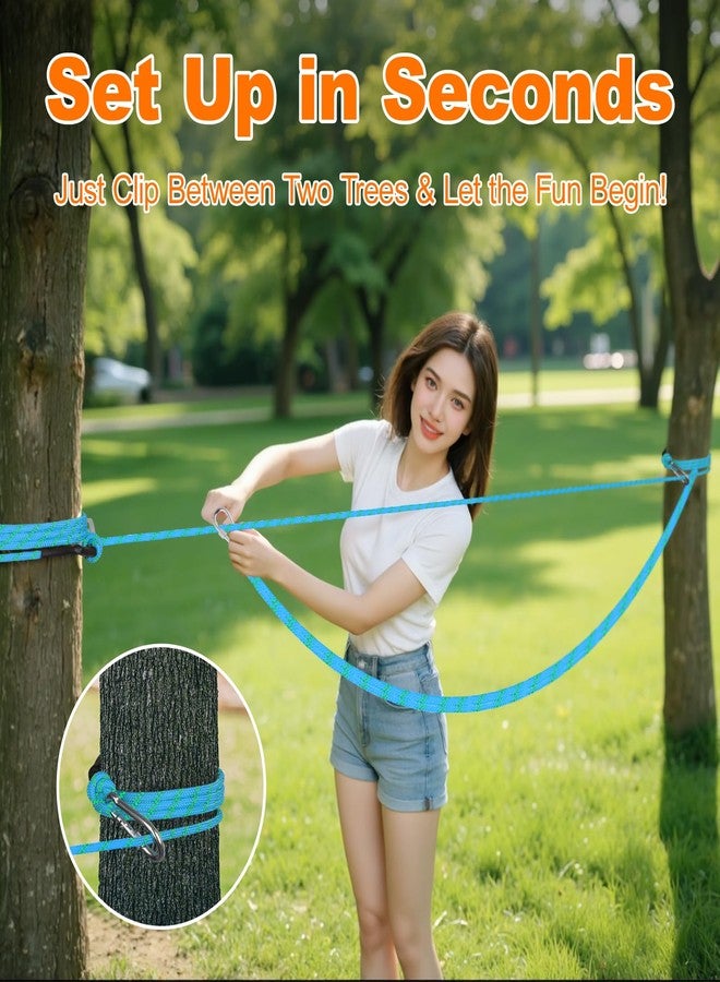 Kynara 100ft Dog Leash, Long Leash for Dogs Outside, Dog Tie Out Cable, Lead for Camping, Tether for Yard, Line (Blue) - Image 3
