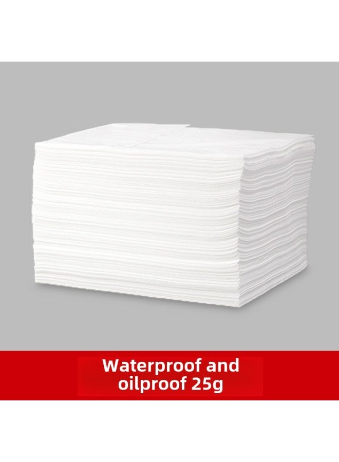 Disposable Bed Sheet Special For Beauty Salon Thickened Extra-large Breathable Waterproof Oil-proof Hotel Dirty-proof Pad Single Non-woven Fabric-Color:Waterproof And Oil-proof 25g-Specifications:Non-porous 120*200(100 Pieces)  - Image 1