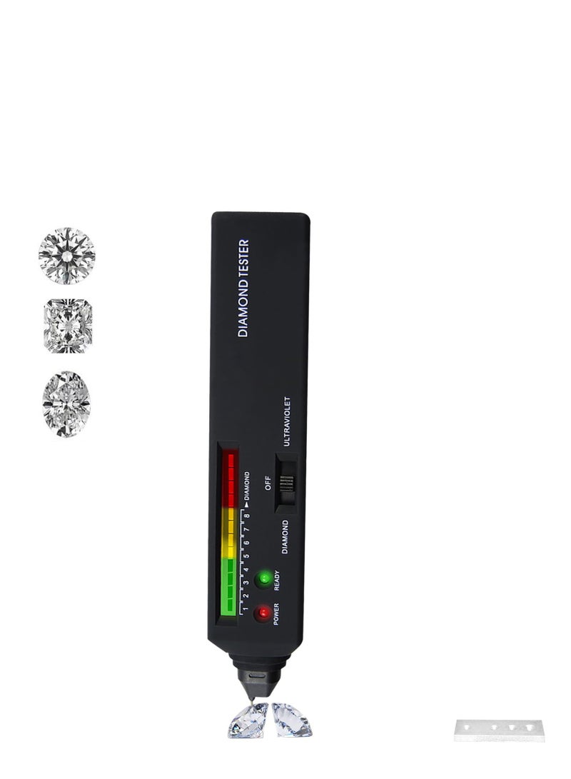 KASTWAVE Diamond Tester Pen, High Accuracy Diamond Tester with Ultraviolet (UV) Light, Thermal Conductivity Meter Professional Diamond Tester Jeweler Tool for Retail Jewelers, Novice and Expert Tool - Image 1