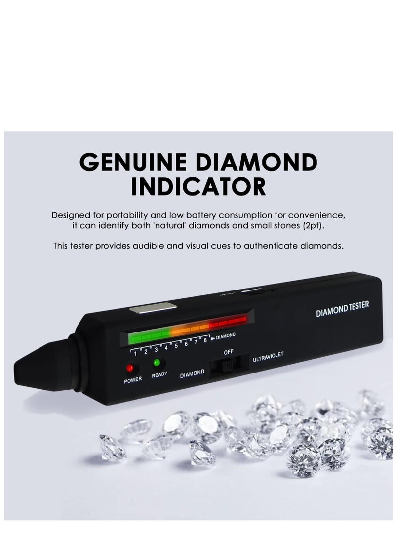 KASTWAVE Diamond Tester Pen, High Accuracy Diamond Tester with Ultraviolet (UV) Light, Thermal Conductivity Meter Professional Diamond Tester Jeweler Tool for Retail Jewelers, Novice and Expert Tool - Image 3