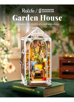 Rolife Book Nook Kit Wooden Bookcase 9.5 Garden House Miniature Kit With Led Decorative Bookends 3D Puzzles For Adults Craft Hobby For Girls Boys Adults  - Image 2