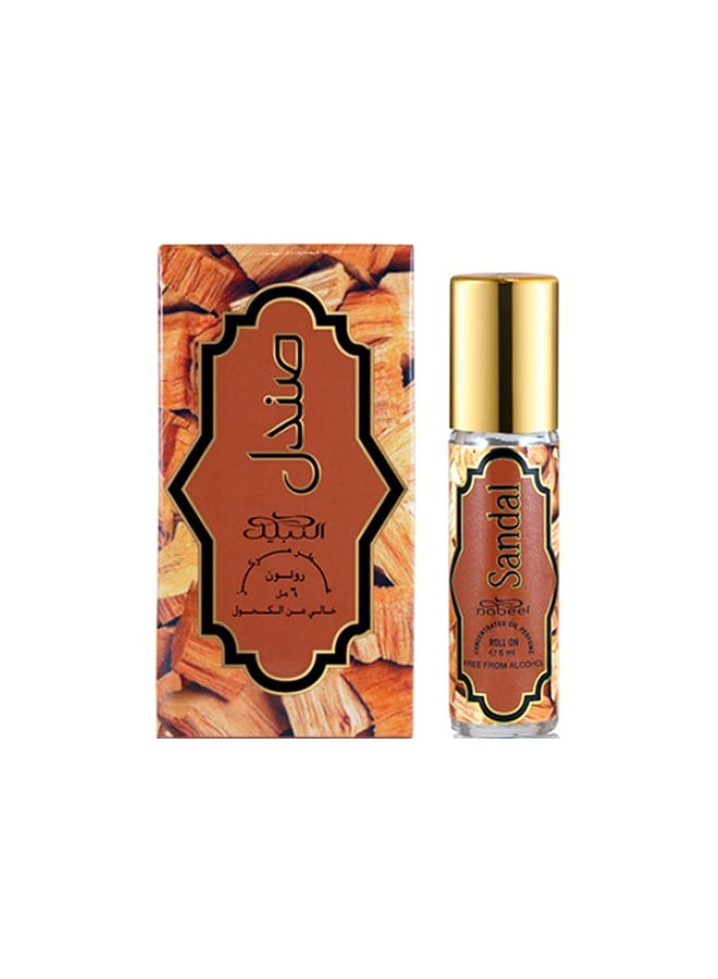 Nabeel 5 Pieces Ultimate Nabeel Roll On Collection Authentic Arabic Fragrance Oil Perfume Tajebni, Sandal, Amber, Tawasul, Khayali 6 ML - Image 3