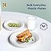 R-kay Rkay 100 Pack 6 Inch White Plastic Plates Disposable Heavy Duty White Disposable Plates Microwavable Disposable Plastic Plates 6 Inch 100 Count - Image 4