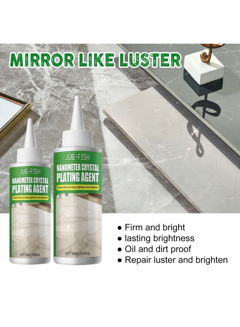 Zikra Stone Crystal Plating Agent, Nano Crystal Coating Agent for Tile & Furniture, Odorless Non-Toxic Marble Nano Crystal-Plating Agent for Granite, Quartz, Marble, Limestone and Travertine Slate Surfaces - Image 2