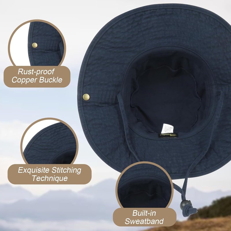Phaiy Bucket Hat Wide Brim UV Protection Sun Hat Boonie Hats Fishing Hiking Safari Outdoor Hats for Men and Women - Image 3
