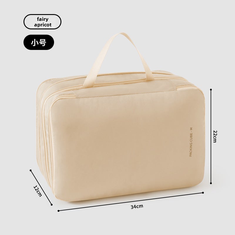 Travel Compression Down Jacket Organizer apricot small size