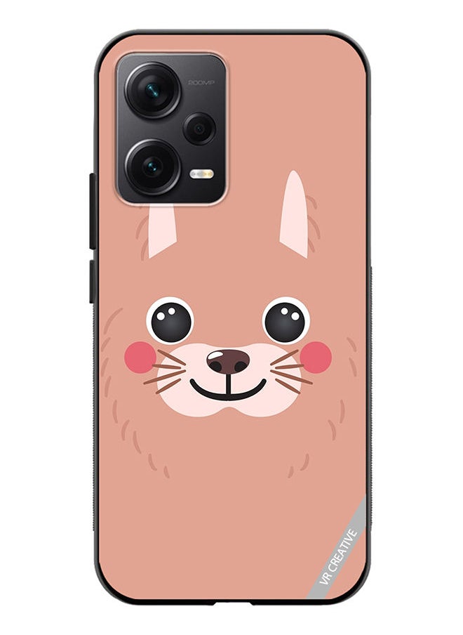 VR CREATIVE Protective Case Cover For Xiaomi Redmi Note 12 Discovery Lama Cartoon Face Design Multicolour  - Image 1