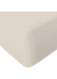 Infinitee Xclusives Infinitee Xclusives Fitted Sheet for Bed Beige King Size 200 x 200 cm - 100% Microfiber - 40 cm Deep Pocket to Fit & Cover Sheets  - Soft, Wrinkle Free & Shrink Resistant Fitted Sheet  - Image 1