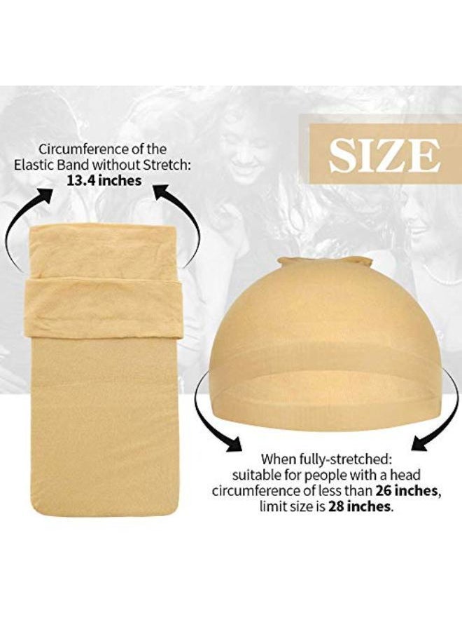 Dreamlover Beige Stocking Wig Caps For Women, 12 Pack  - Image 3