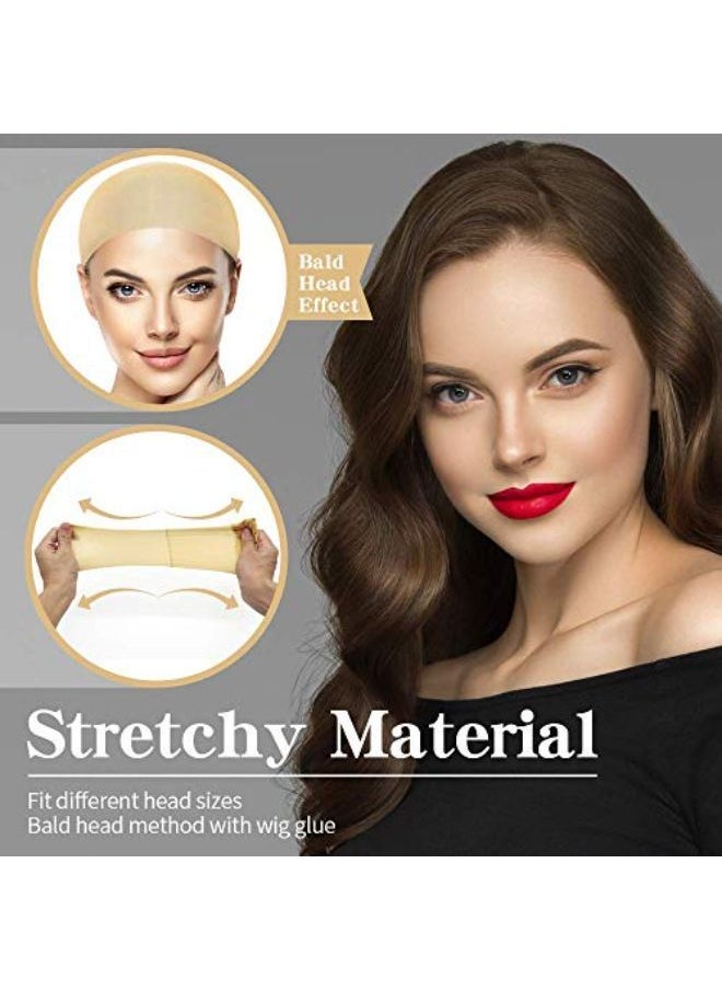 Dreamlover Beige Stocking Wig Caps For Women, 12 Pack  - Image 5