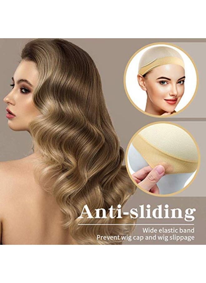 Dreamlover Beige Stocking Wig Caps For Women, 12 Pack  - Image 4