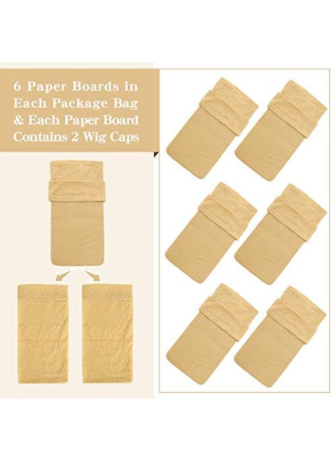 Dreamlover Beige Stocking Wig Caps For Women, 12 Pack  - Image 2