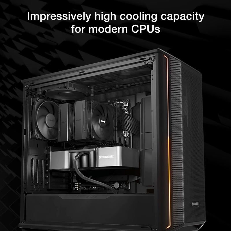be quiet! Pure Rock Pro 3 LX CPU Air Cooler | 6 High Performance 6mm Heat Pipes with HDT Technology | 120mm Quiet ARGB PWM Fan | AMD:AM4 AM5/Intel LGA 1700/1150/1151/1200 | Black | BK043 - Image 2