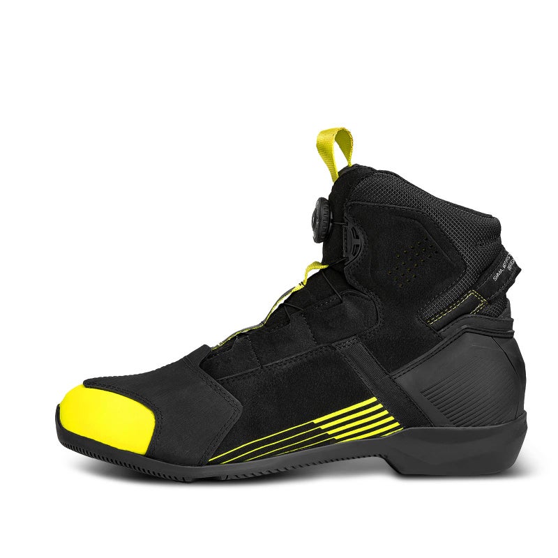 SHIMA SHIMA EDGE WP Motorbike Boots for Men Waterproof Leather Shoes Summer Leather ATOP Motorcycle Short Ankle Protector Urban Bike Casual Classic Riding Motor Boot (Mens, Waterproof, Fluo, 47)  - Image 2
