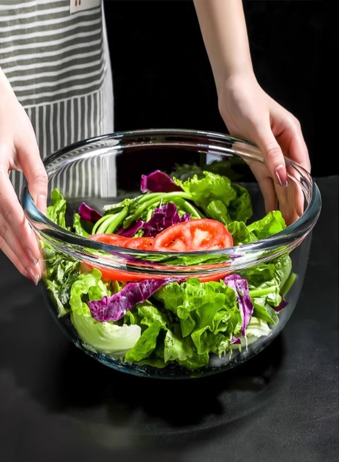 EWAFILU 6.2QT Extra Large Glass Bowl for Sourdough Bread Making, Glass Mixing Bowl for Sourdough Bread with Lid, Baking Container for Kitchen Fridge Organization - Image 3