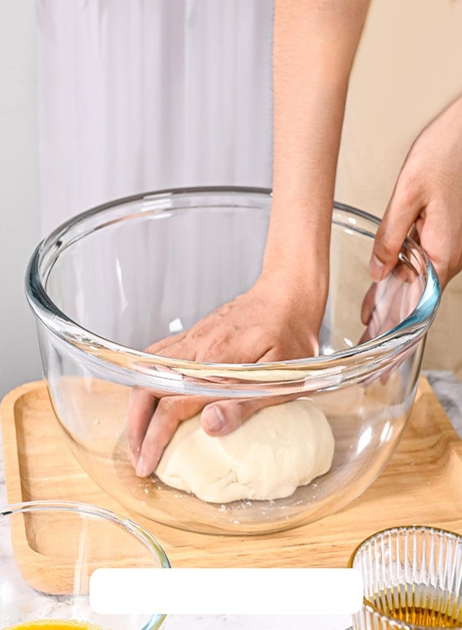 EWAFILU 6.2QT Extra Large Glass Bowl for Sourdough Bread Making, Glass Mixing Bowl for Sourdough Bread with Lid, Baking Container for Kitchen Fridge Organization - Image 4