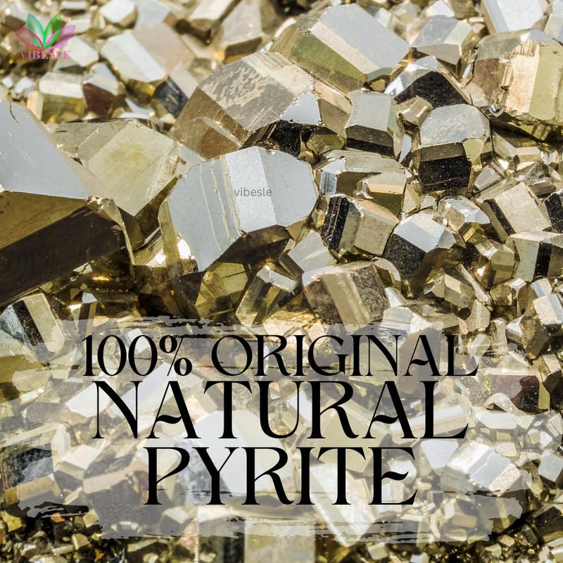 VIBESLE Natural Pyrite Stone Original Cluster 4050 Gram RawRough High Energy Iron Peru Pyrite Stone Gold Rock Reiki Crystal Used for Healing Vastu Gifts Wealth - Image 2