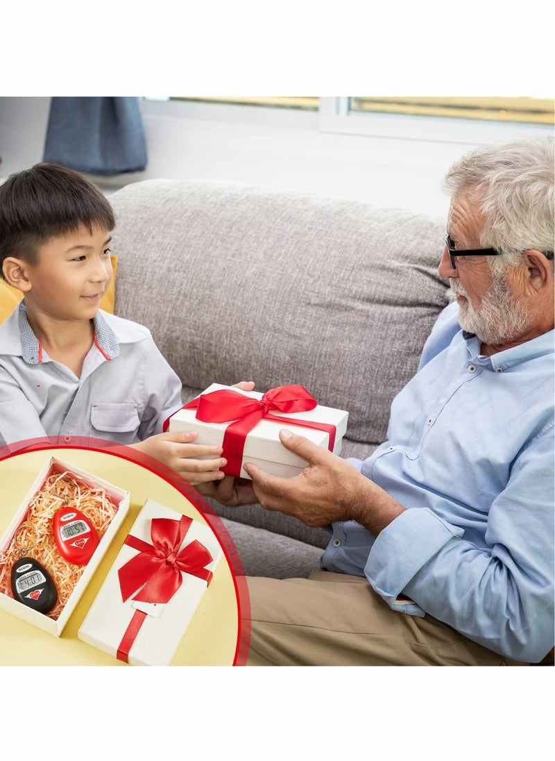 Excefore - English Language Talking Key Chain Clock Big Voice with Alarm Talking Clock for Blind People Visually Impaired Elderly Low Vision Clocks Talking Alarm Clock Keychain Black Red 2 Pcs - Image 1