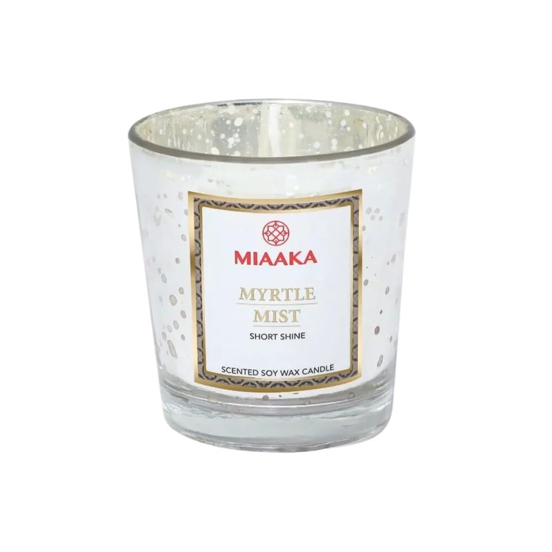 MIAAKA MIAAKA Short Shine Jar Hand Poured Scented Candle Myrtle Mist Fragrance 140gm - Image 4