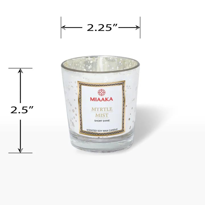 MIAAKA MIAAKA Short Shine Jar Hand Poured Scented Candle Myrtle Mist Fragrance 140gm - Image 2