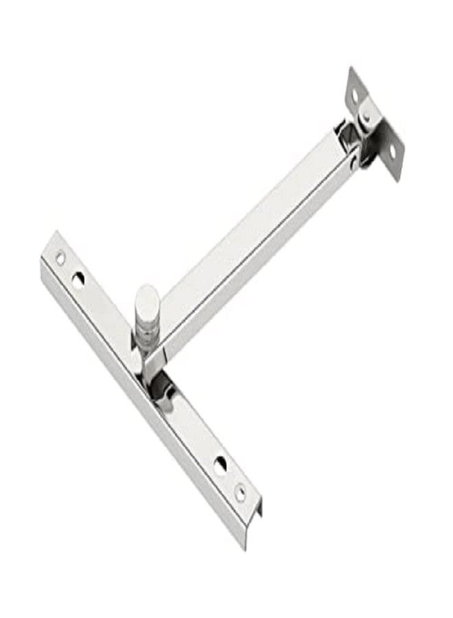 Nixnine Stainless Steel Window Stay Adjustable from Security Window Latches Catch Eye Cabin Hook 8" Silver, Pack of 2