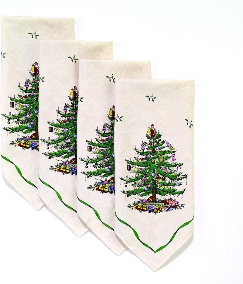- Napkin Set, Holiday Inspired Home Decor, Set of 4 ( Christmas Tree Collection)