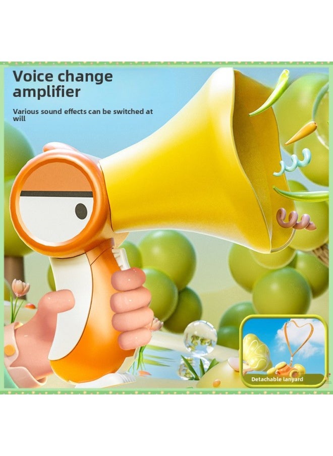 null - Peco Peco Internet Popular Peco Peco Variable Voice Loudspeaker Electric Recorder Horn-Year-old Baby Cloth Book-Color:Cute Big-billed Bird [rose Red] Comes With A Lanyard-Specifications:[five Variables + Super Long Recording + Real-time Amplification] Free Battery + Gift Box - Image 1