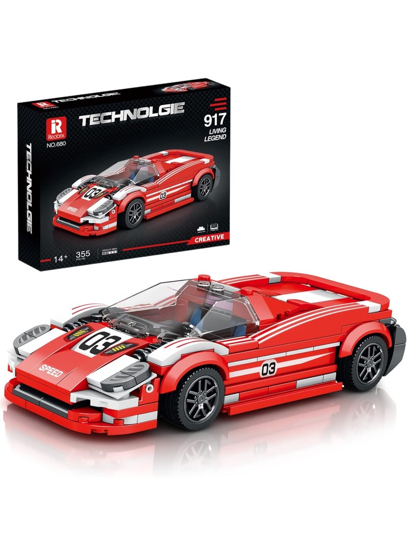 Technik 680 Toy Car Building Kit, Clamping Blocks, Kit for Model Car, Racing Car, Super Sports Car for Children and Adults, 2023 Collecti, Compatible with Lego (355 Pieces) - Image 1