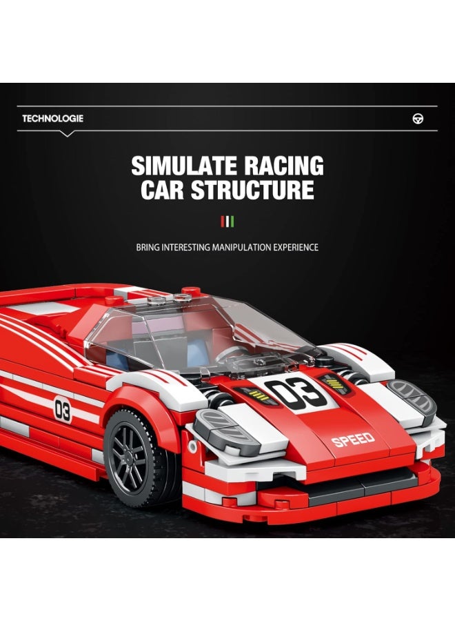 Technik 680 Toy Car Building Kit, Clamping Blocks, Kit for Model Car, Racing Car, Super Sports Car for Children and Adults, 2023 Collecti, Compatible with Lego (355 Pieces) - Image 2