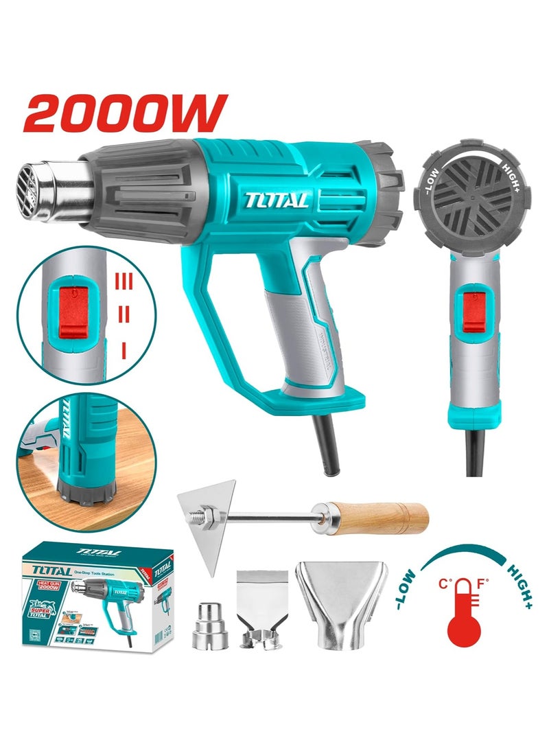 توتال مسدس حراري 2000 واط مع الملحقات TB20045 - Image 3