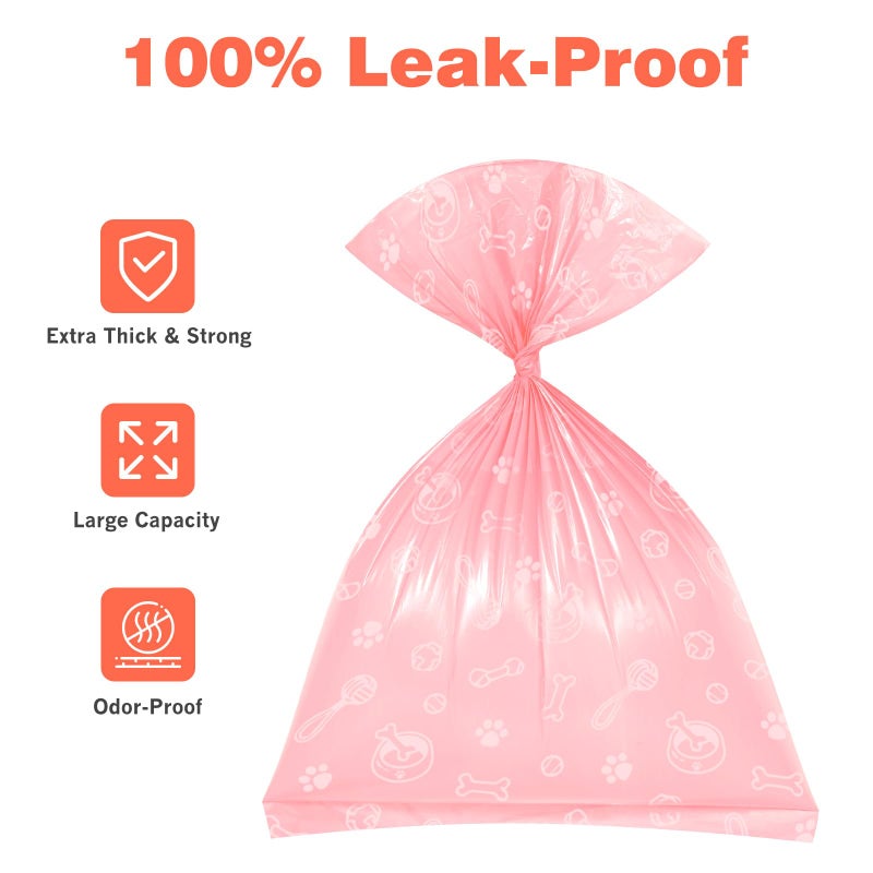TVOOD Dog Poop Bags Rolls 240 Count: Doggie Bags with Dispenser - Unscented Extra Thick & Leak Proof Doggy Waste - Image 5