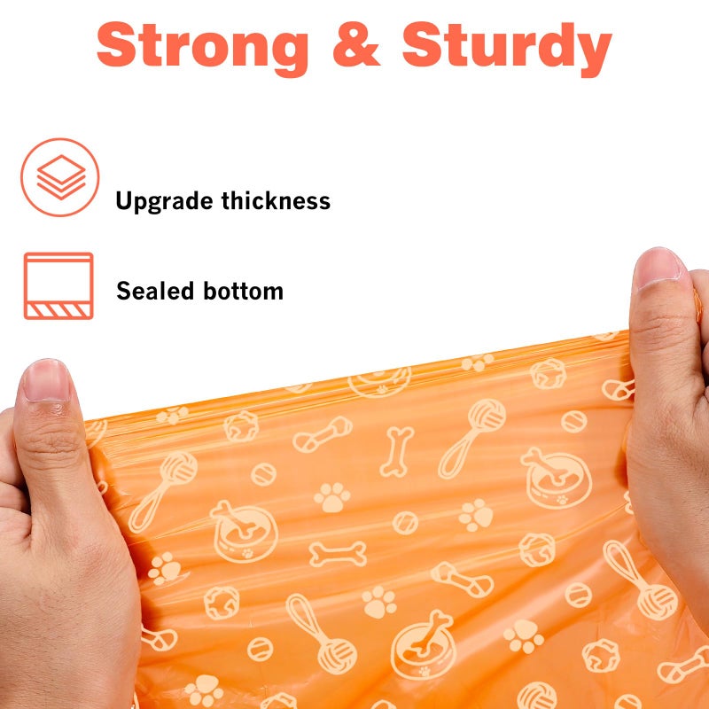 TVOOD Dog Poop Bags Rolls 240 Count: Doggie Bags with Dispenser - Unscented Extra Thick & Leak Proof Doggy Waste - Image 4