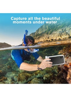 JOTO Universal Waterproof Phone Pouch Cellphone Dry Bag Case for iPhone 14 13 12 11 Pro Max Mini Xs XR X 8 7 6S Plus SE, Galaxy S21 S20 S10 Plus Note 10+ 9, Pixel 4 XL up to 7"-White  - Image 5