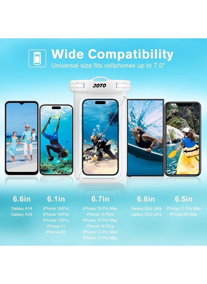 Universal Waterproof Phone Pouch Cellphone Dry Bag Case for iPhone 14 13 12 11 Pro Max Mini Xs XR X 8 7 6S Plus SE, Galaxy S21 S20 S10 Plus Note 10+ 9, Pixel 4 XL up to 7"-White - pzsku/Z6035C97E9620D9B59C2CZ/45/_/1716023373/1fc5cb62-93ea-4e43-9022-9966a65abe82