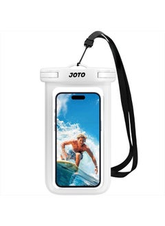 JOTO Universal Waterproof Phone Pouch Cellphone Dry Bag Case for iPhone 14 13 12 11 Pro Max Mini Xs XR X 8 7 6S Plus SE, Galaxy S21 S20 S10 Plus Note 10+ 9, Pixel 4 XL up to 7"-White  - Image 1