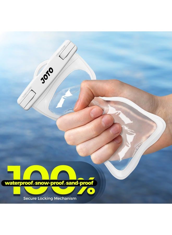JOTO Universal Waterproof Phone Pouch Cellphone Dry Bag Case for iPhone 17 16 15 14 13 12 11 Pro Max Air Mini Plus Xs XR X 8 7 6S, Galaxy S23 S22 S21 Plus Note, Pixel up to 7" -White - Image 5