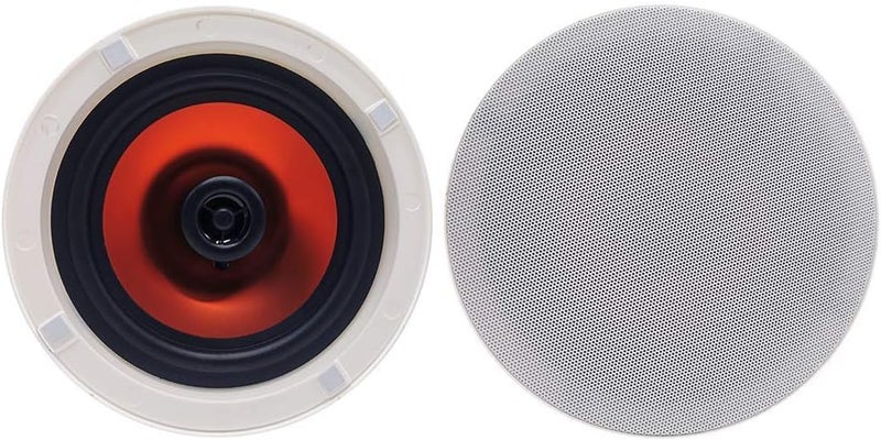 Herdio 300 Watts 6.5 Inches Ceiling Bluetooth Speakers For Office,Kitchen,Living Room,Bathroom,7.6 Inch Cutout Diameter(1 Pair) - Image 1