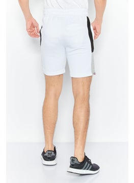 CROSSHATCH Men Sportswear Fit Plain Training Shorts, White Combo  - Image 2