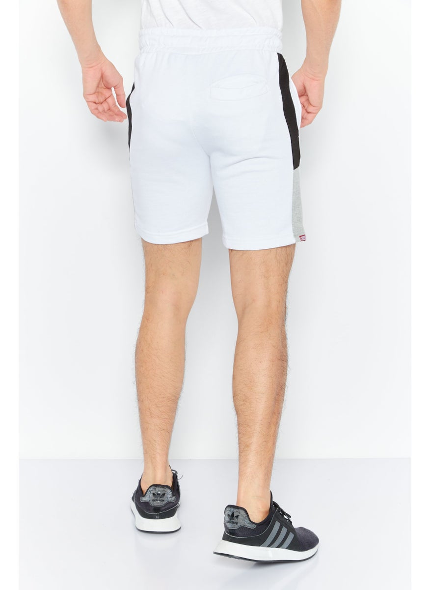 CROSSHATCH Men Sportswear Fit Plain Training Shorts, White Combo  - Image 2
